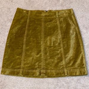 Free People velvet skirt. Size 10